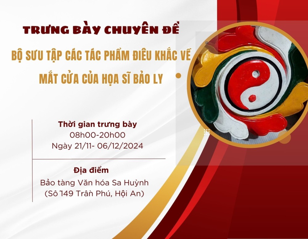 Trưng bày chuyên đề “Bộ sưu tập các tác phẩm điêu khắc về mắt cửa của họa sĩ Bảo Ly”